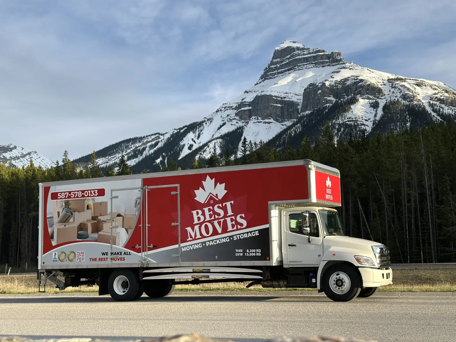 Cross country movers preparing items for transport from Vancouver