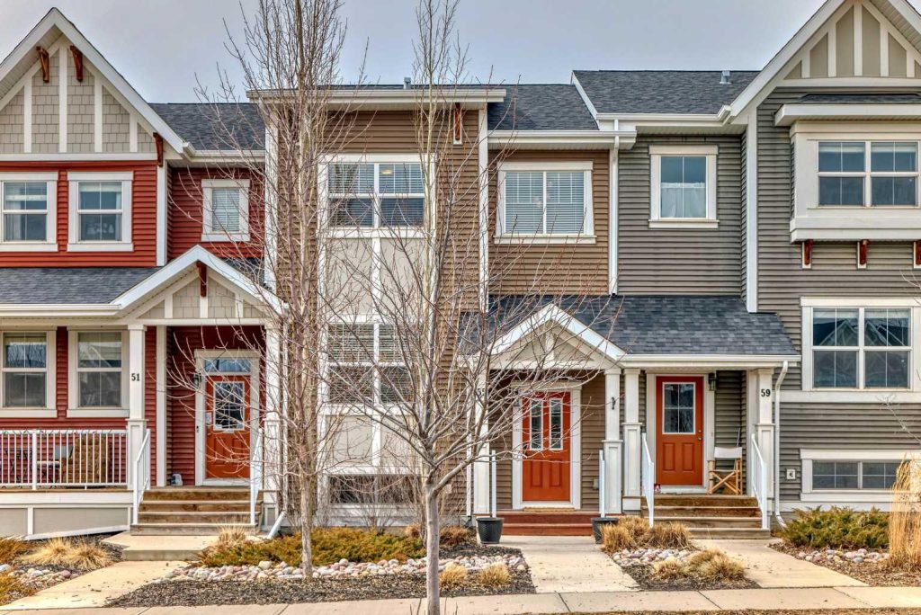 Modern residential houses in a quiet Cochrane neighbourhood