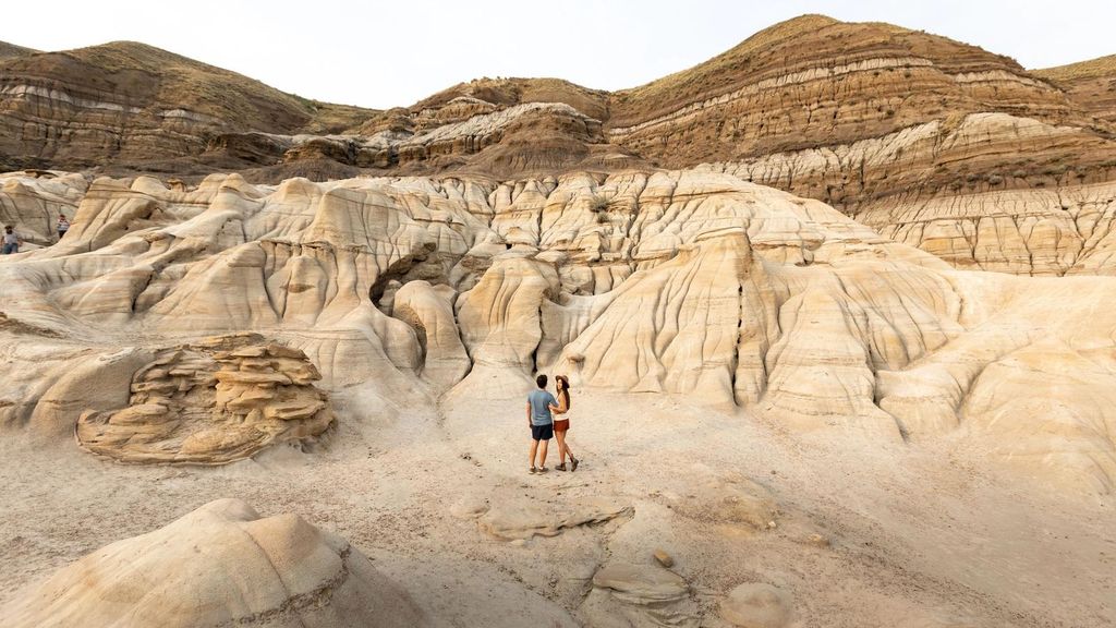 Red Deer River valley landscape in Drumheller