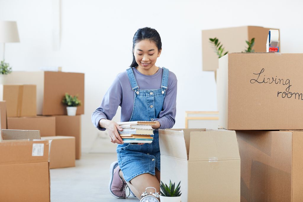 Packing belongings before move