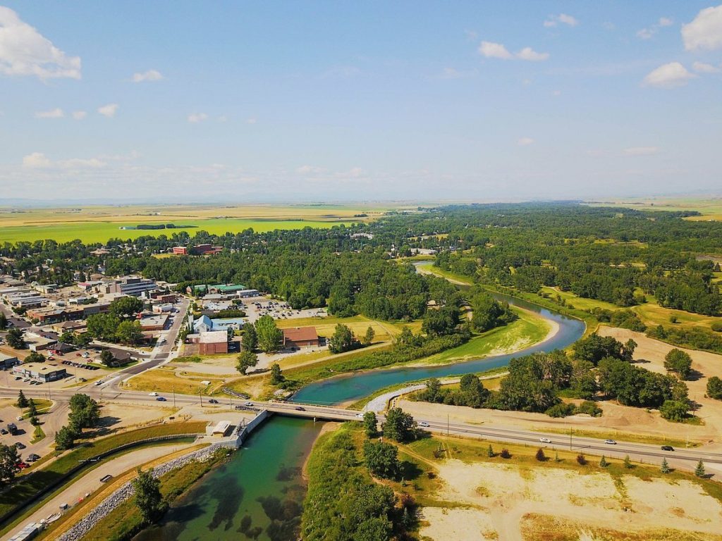 View of the town of High River
