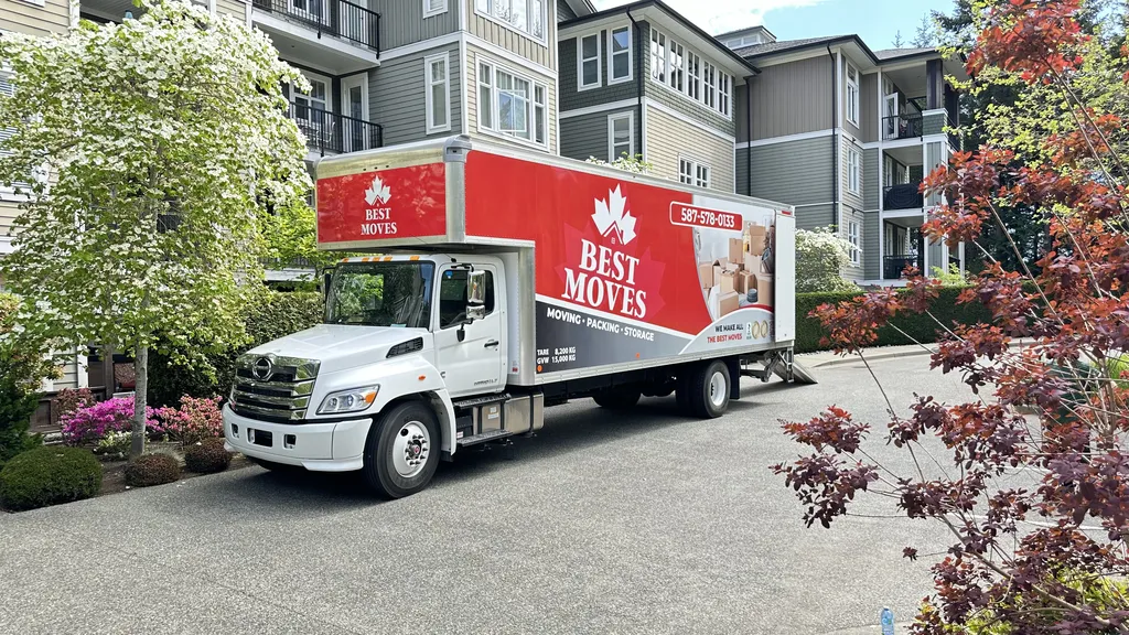 Moving truck prepared for a relocation in Calgary