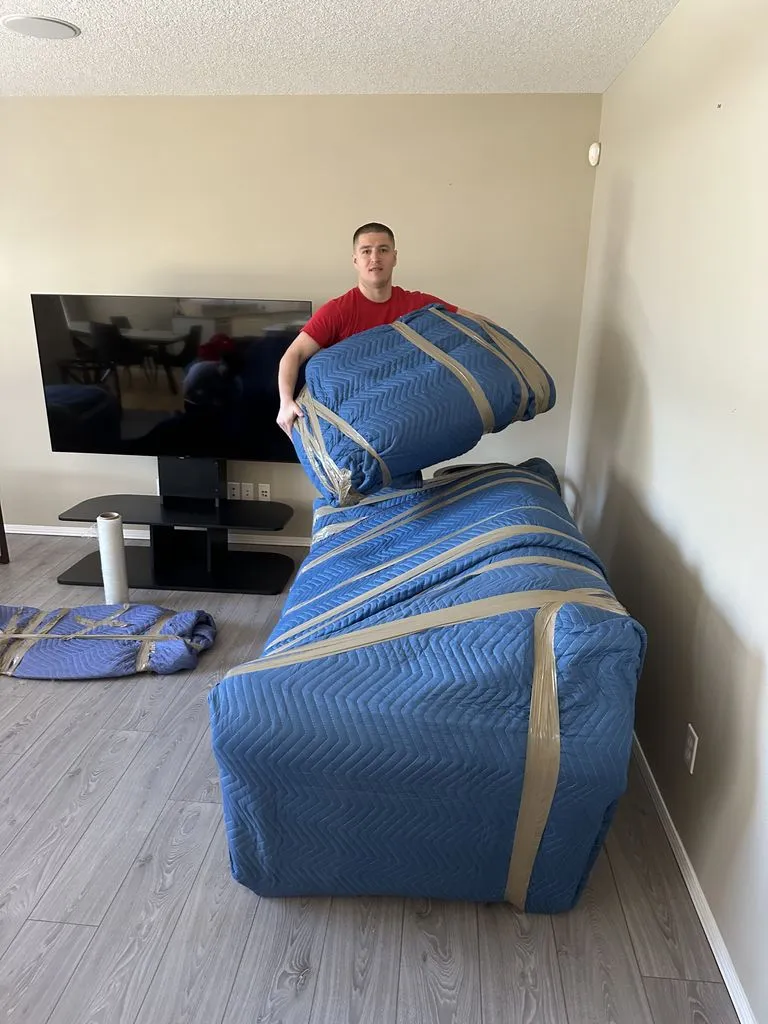 Vancouver to Merritt movers packing furniture